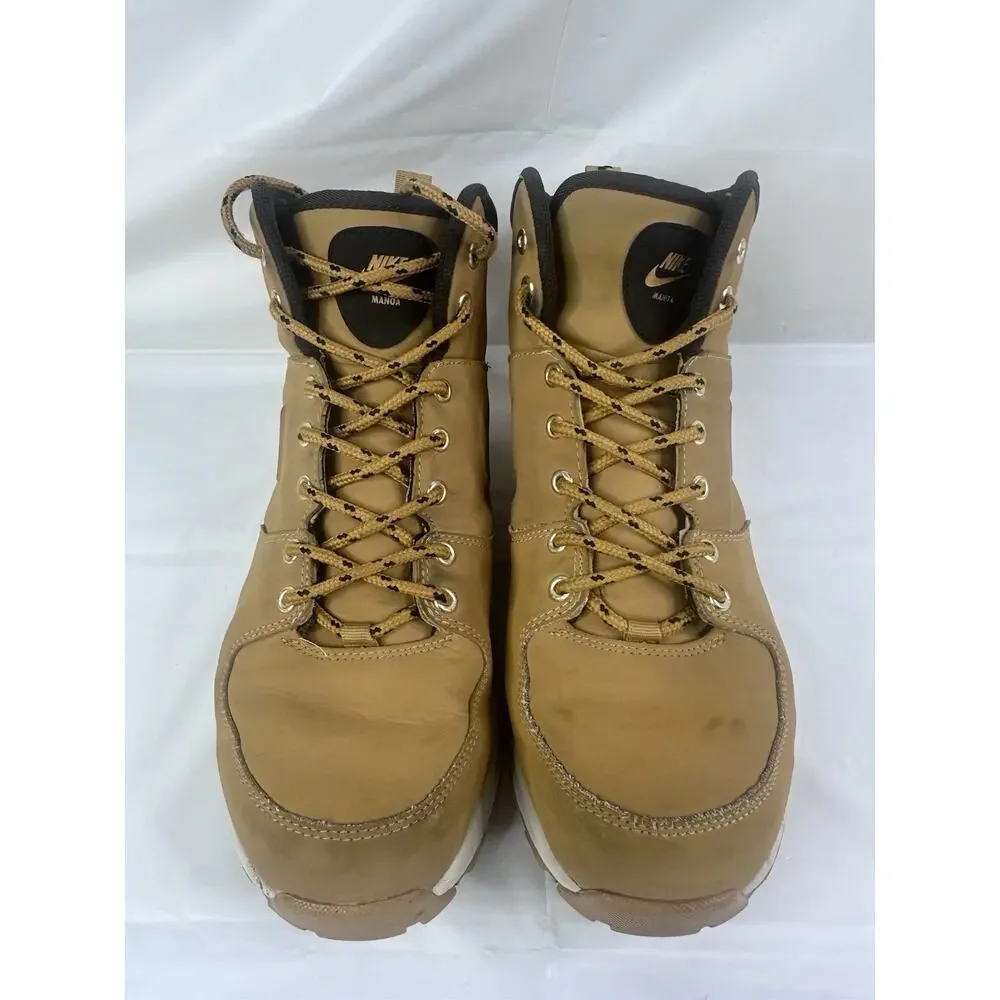 Nike Manoa 11.5 Hiking Hunting Leather Boots Comfort Water Resistant Tan